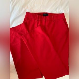 WHBM red boot leg dress pants